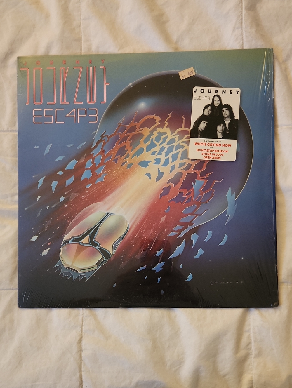 Journey - Escape Vinyl LP (Blue Gradient) VG++NM Sealed But Side Was Opened.